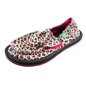 Sanuk Toddler‎ Girls 11 Medium Brown Flats Fabric
